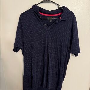 Banana Republic Navy Polo with Dot Pattern